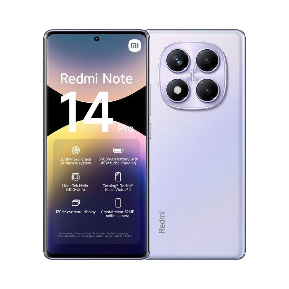 Smartphone xiaomi redmi note 14 pro 12gb/ 512gb/ 6.67'/ purpura