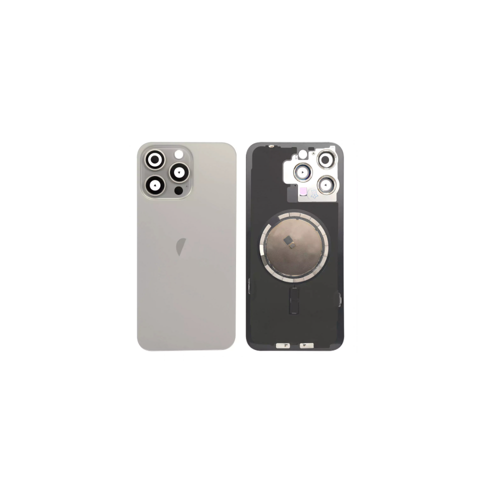 Tapa trasera para  iPhone 16 Pro Max Con Lente de Cámara  Titanio Natural +Magsafe
