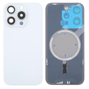 Tapa trasera para  iPhone 16 Pro Max Con Lente de Cámara Titanio Blanco +Magsafe