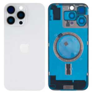 Tapa trasera para  iPhone 16 Pro Con Lente de Cámara Titanio Blanco +Magsafe