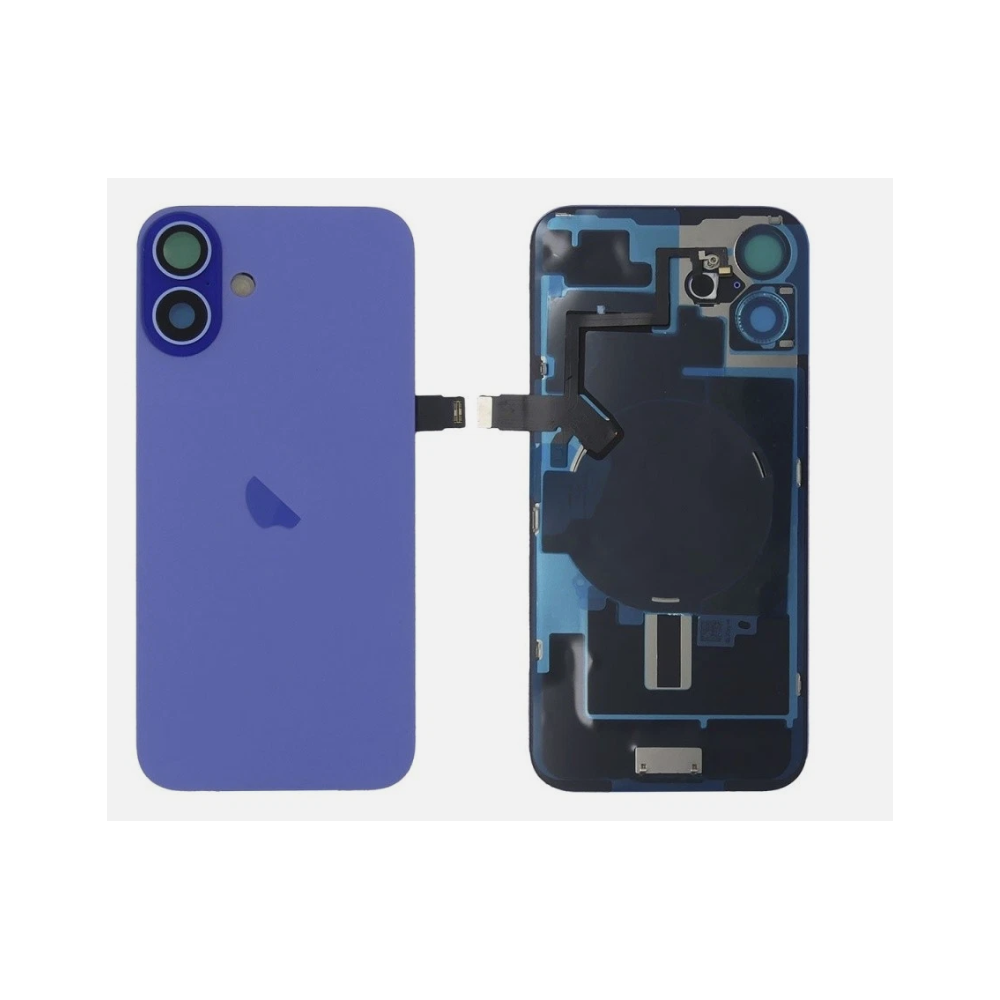 Tapa trasera para  iPhone 16 Con Lente de Cámara Azul+Magsafe