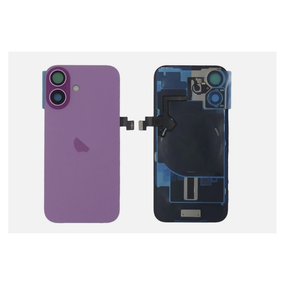 Tapa trasera para  iPhone 16 Con Lente de Cámara Rosa+Magsafe