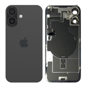 Tapa trasera para  iPhone 16 Con Lente de Cámara Negro+Magsafe