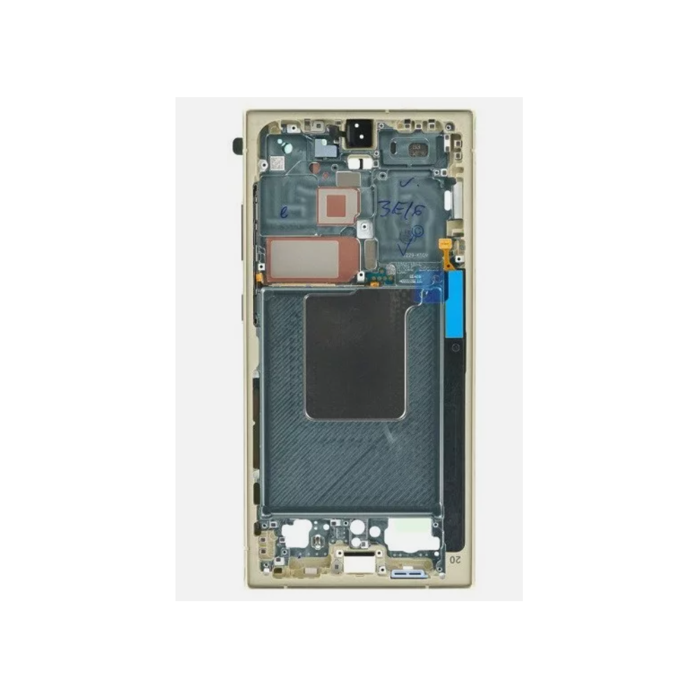 Pantalla completa para Samsung S928 (S24 Ultra 5G 2024) Con Marco Amarillo (Original Service Pack)