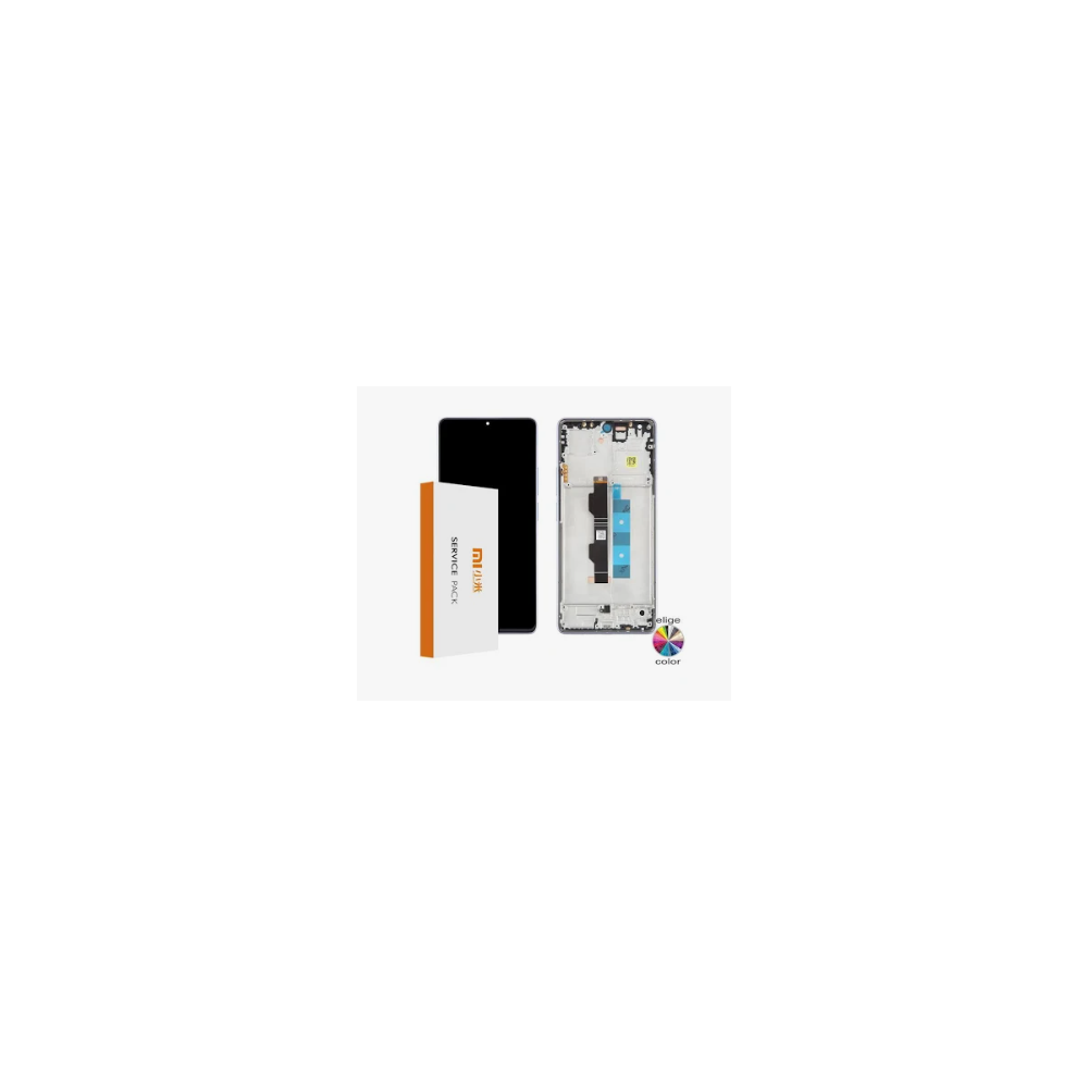 Pantalla Redmi Note 13 Pro 4G Con Marco Azul (Original Service Pack)
