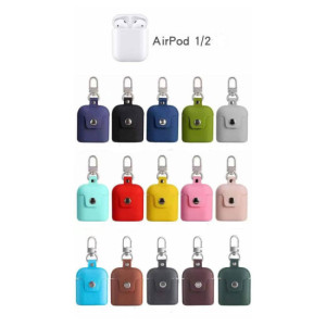 Funda Silicona Piel Airpods 1/2 [ Gris ]