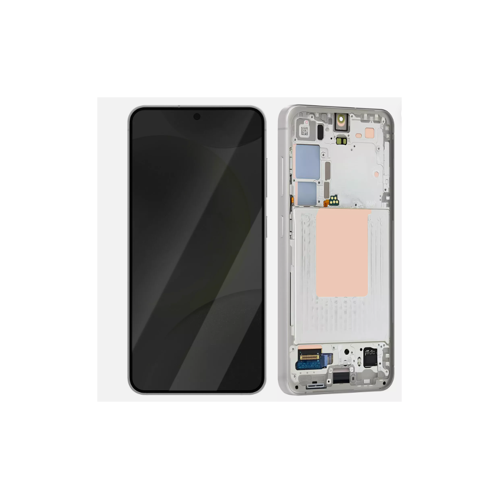 Pantalla para Samsung S24  Con Marco Gris (Original Service Pack)