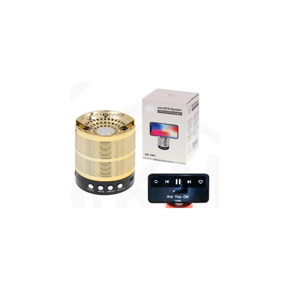 ALTAVOCES BLUETOOTH Dorado [KM-V001]