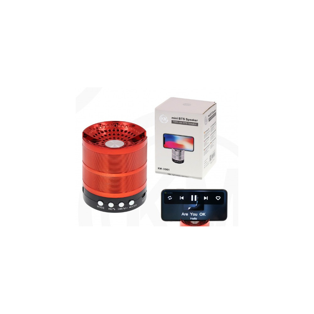 ALTAVOCES BLUETOOTH Rojo [KM-V001]