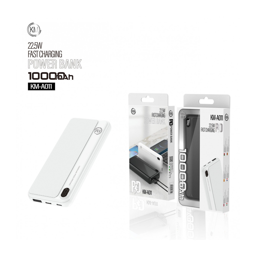 POWER BANK 10000mAh PD-22.5W [KM-A011]