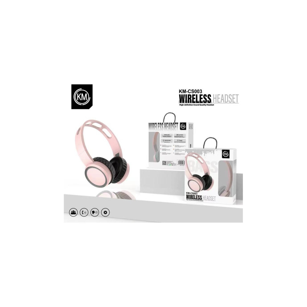KM-CS003 AURICULARES BLUETOOTH DIADEMAS [ROSA]