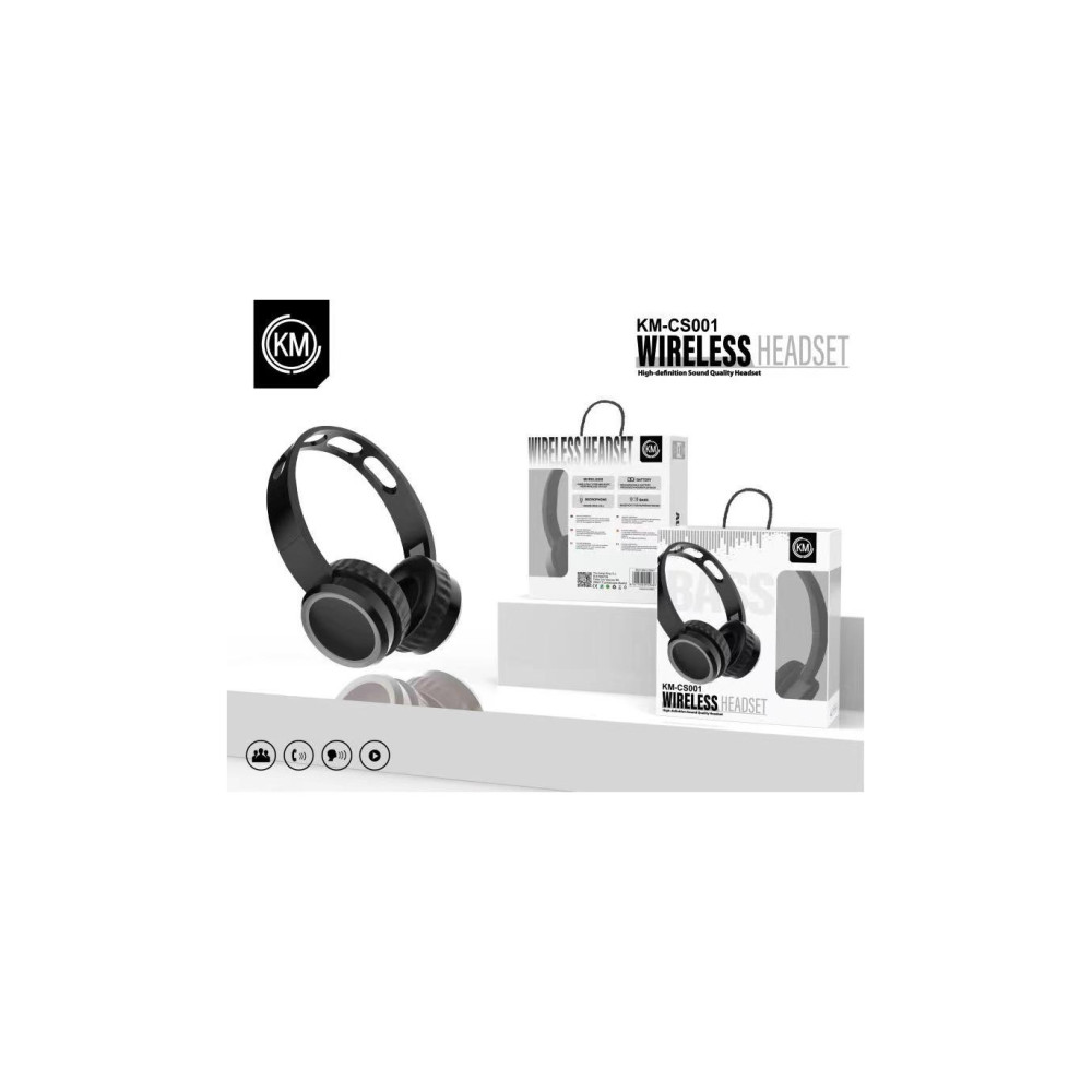 KM-CS001 AURICULARES BLUETOOTH DIADEMAS [NEGRO]