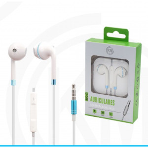 KM-U009 AURICULARES CABLE JACK 3.5MM Azul