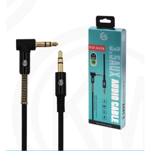 KM-8404 CABLE AUDIO JACK 3.5MM 3PIN MACHO A MACHO [NEGRO]