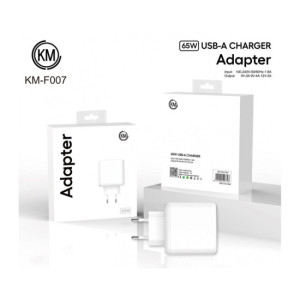 KM-F007 CARGADOR PARED 65W SIN CABLE SOLO PARA OPPO