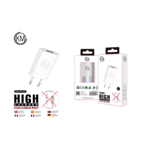 KM-8143 CARGADOR PARED 1A SIN CABLE