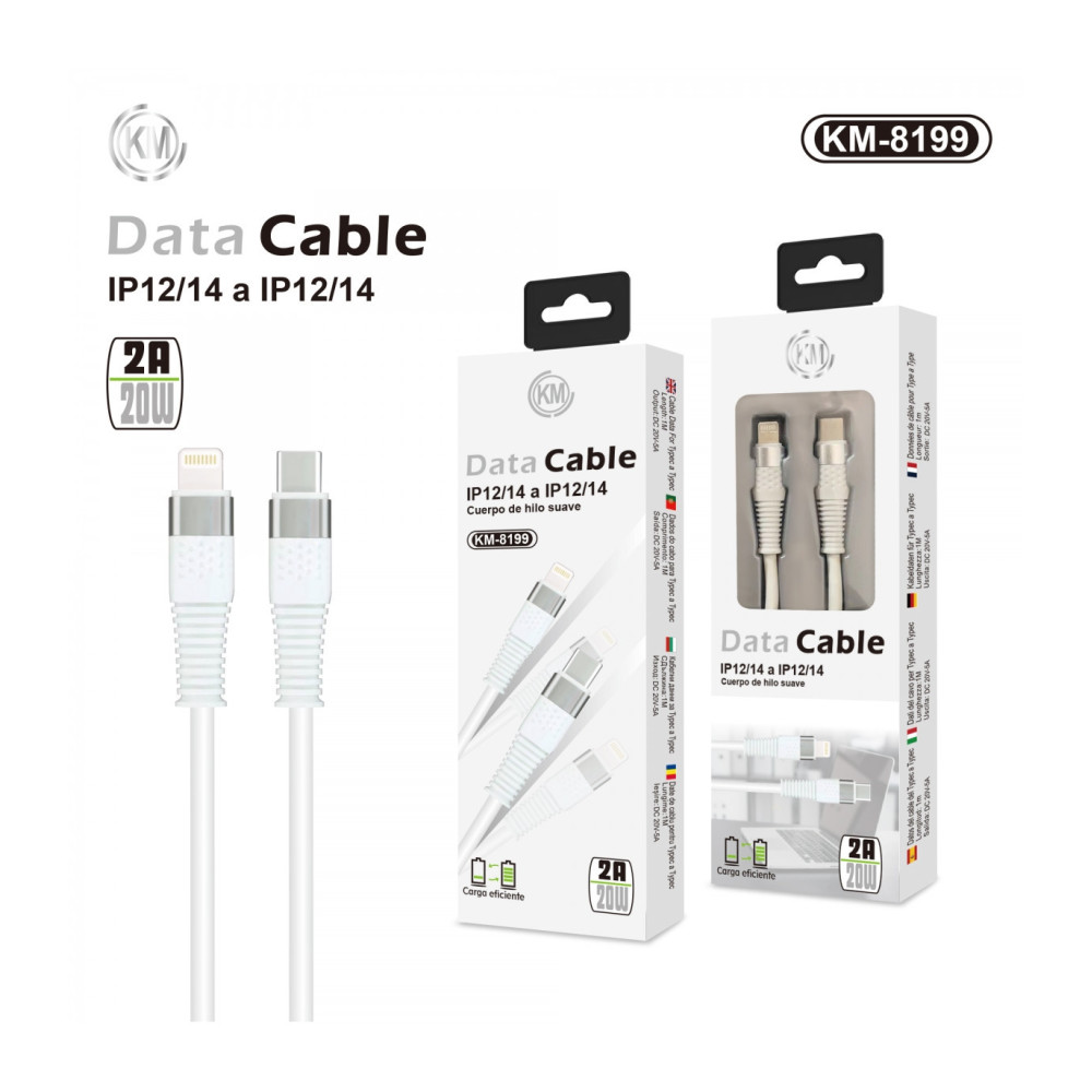 KM-8199 CABLE TYPE-C A LIGHTNING