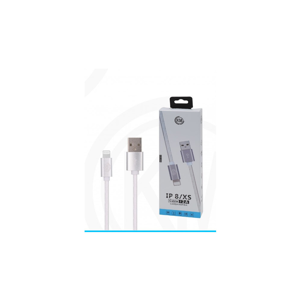 KM-303 CABLE LIGHTNING TRENZADO NYLON [BLANCO]