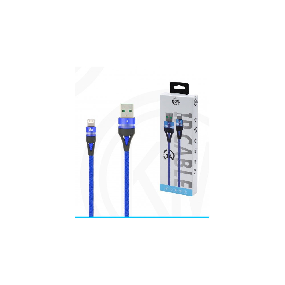 KM-254 CABLE LIGHTNING TRENZADO 3A [AZUL]