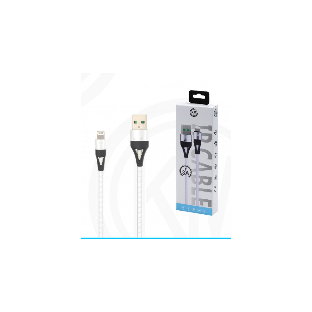 KM-252 CABLE LIGHTNING TRENZADO 3A [BLANCO]