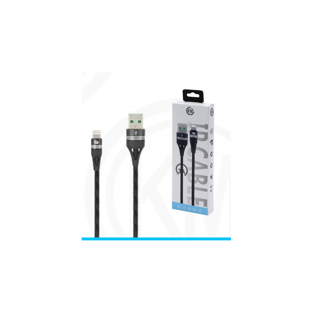 KM-251 CABLE LIGHTNING TRENZADO 3A [NEGRO]
