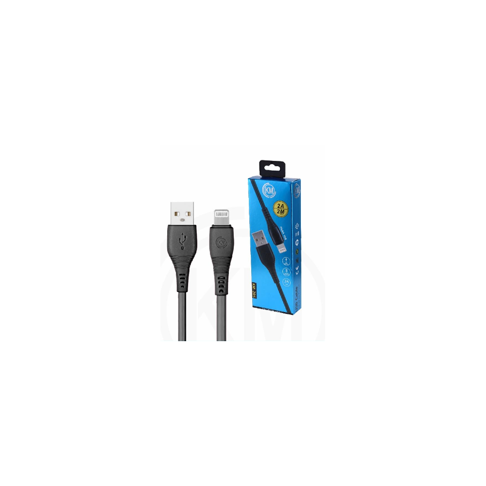 KM-205 CABLE LIGHTNING 2M [NEGRO]
