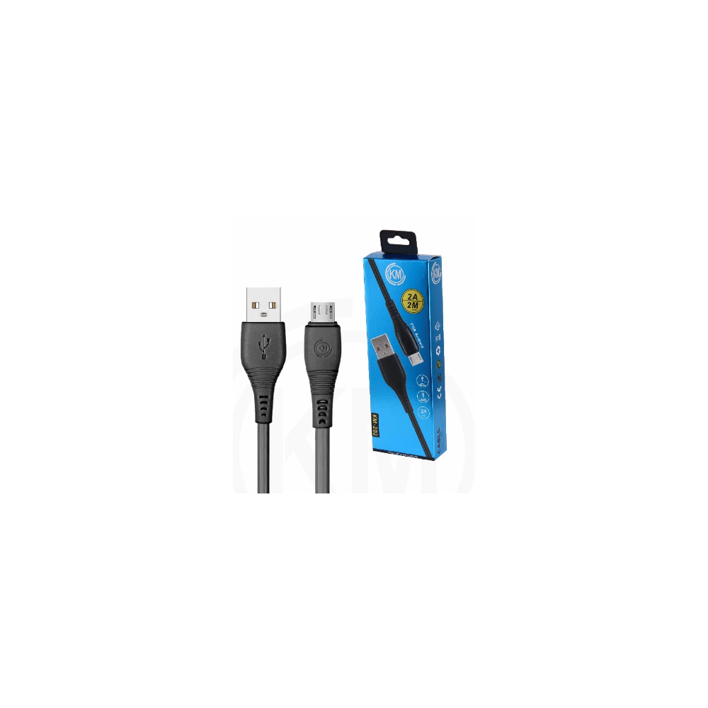KM-202 CABLE MICRO-USB 2M [NEGRO]