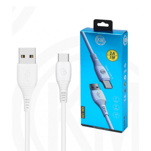 KM-109 CABLE TYPE-C 3M [BLANCO]