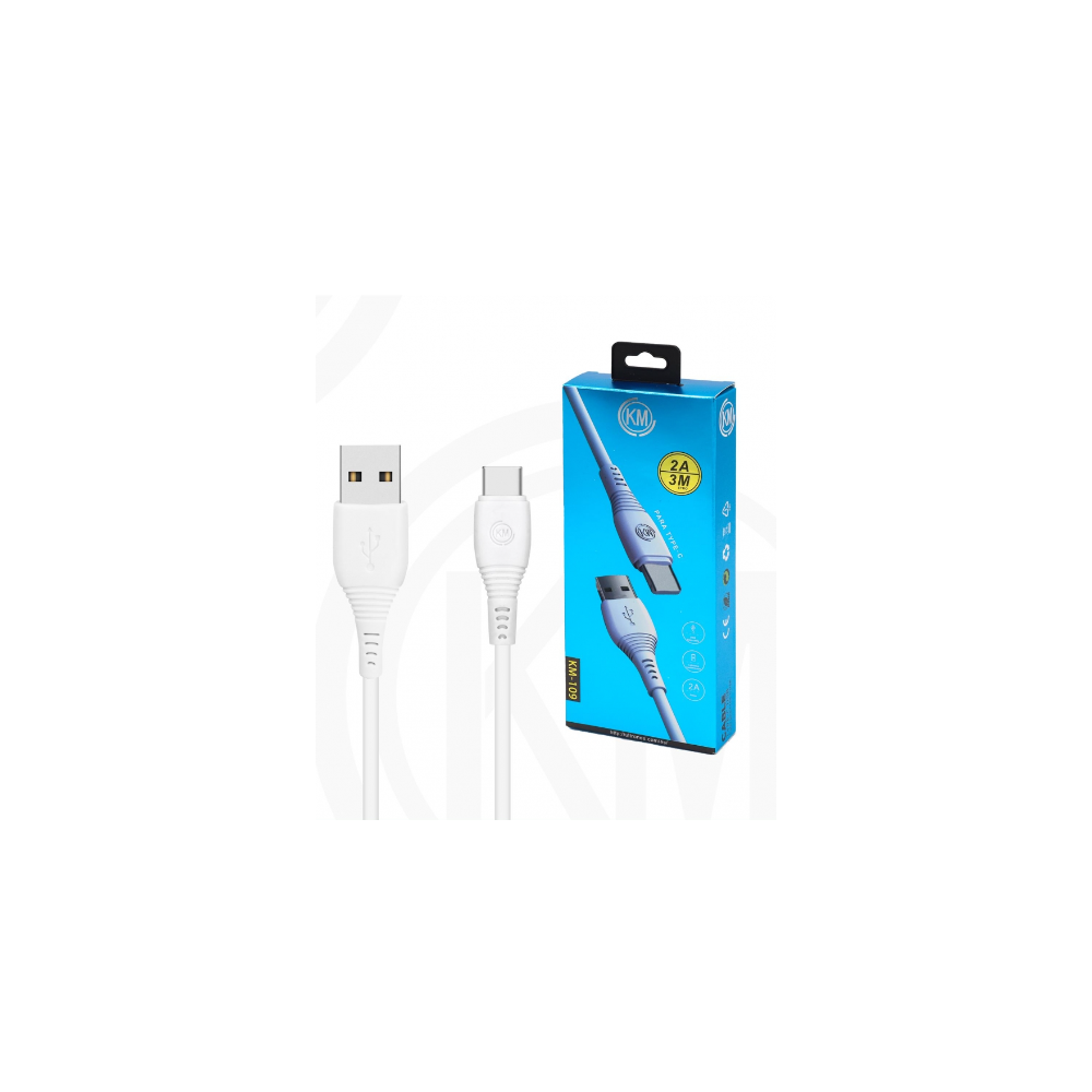 KM-109 CABLE TYPE-C 3M [BLANCO]