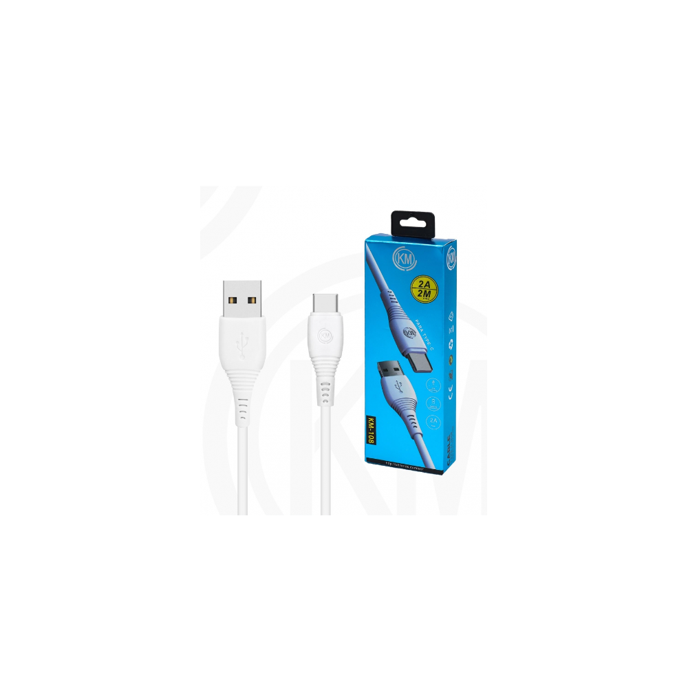 KM-108 CABLE TYPE-C 2M [BLANCO]