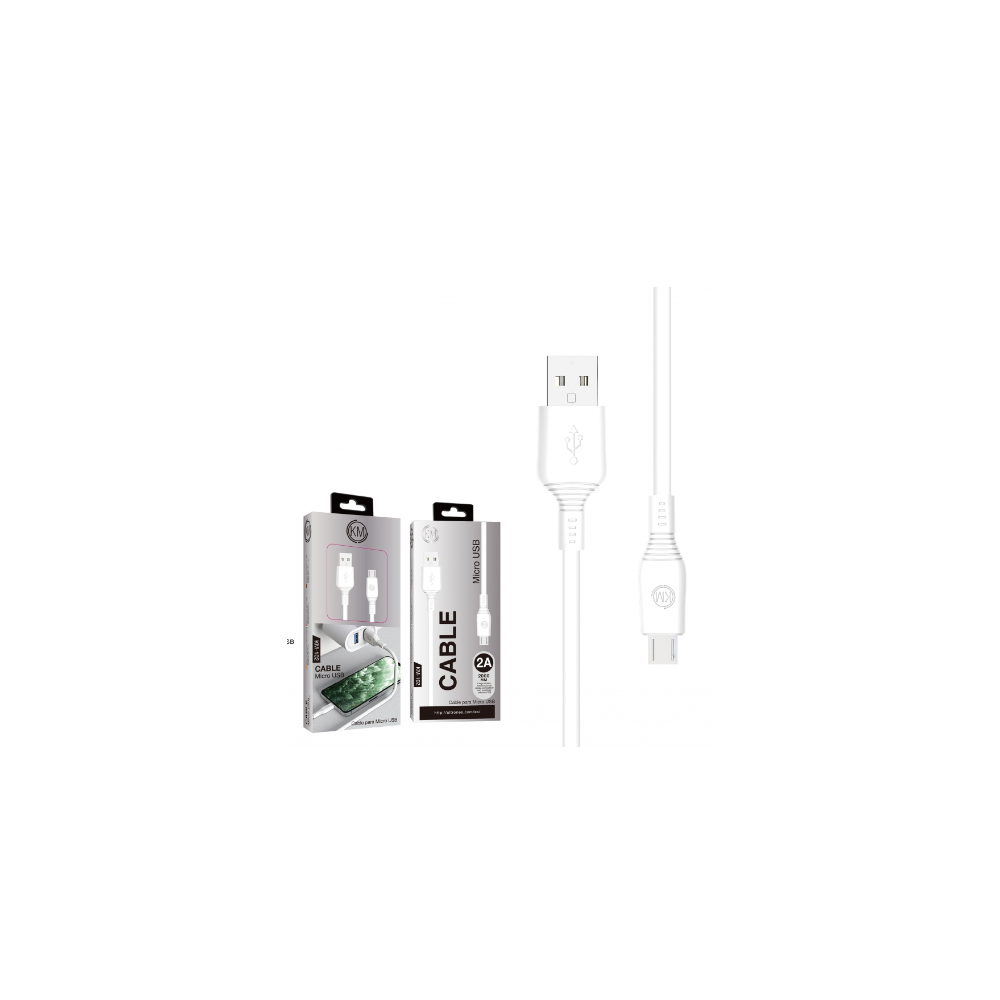 KM-102 CABLE MICRO-USB 2M [BLANCO]