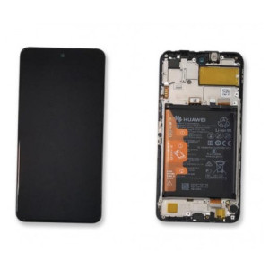 Pantalla para Huawei P Smart 2021/Y7a/Honor 10X Lite Con Marco Negro (Original Service Pack)