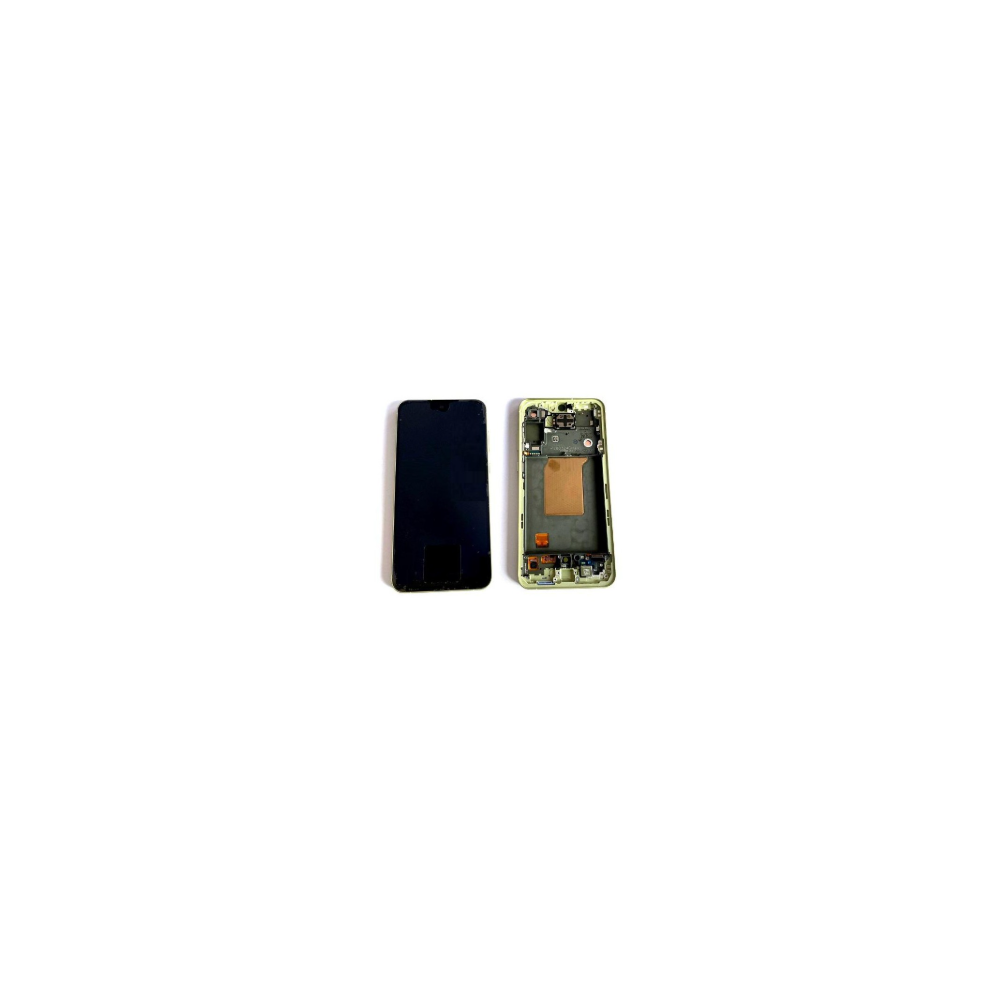 Pantalla para Samsung A556 Con Marco Amarillo (Original Service Pack)