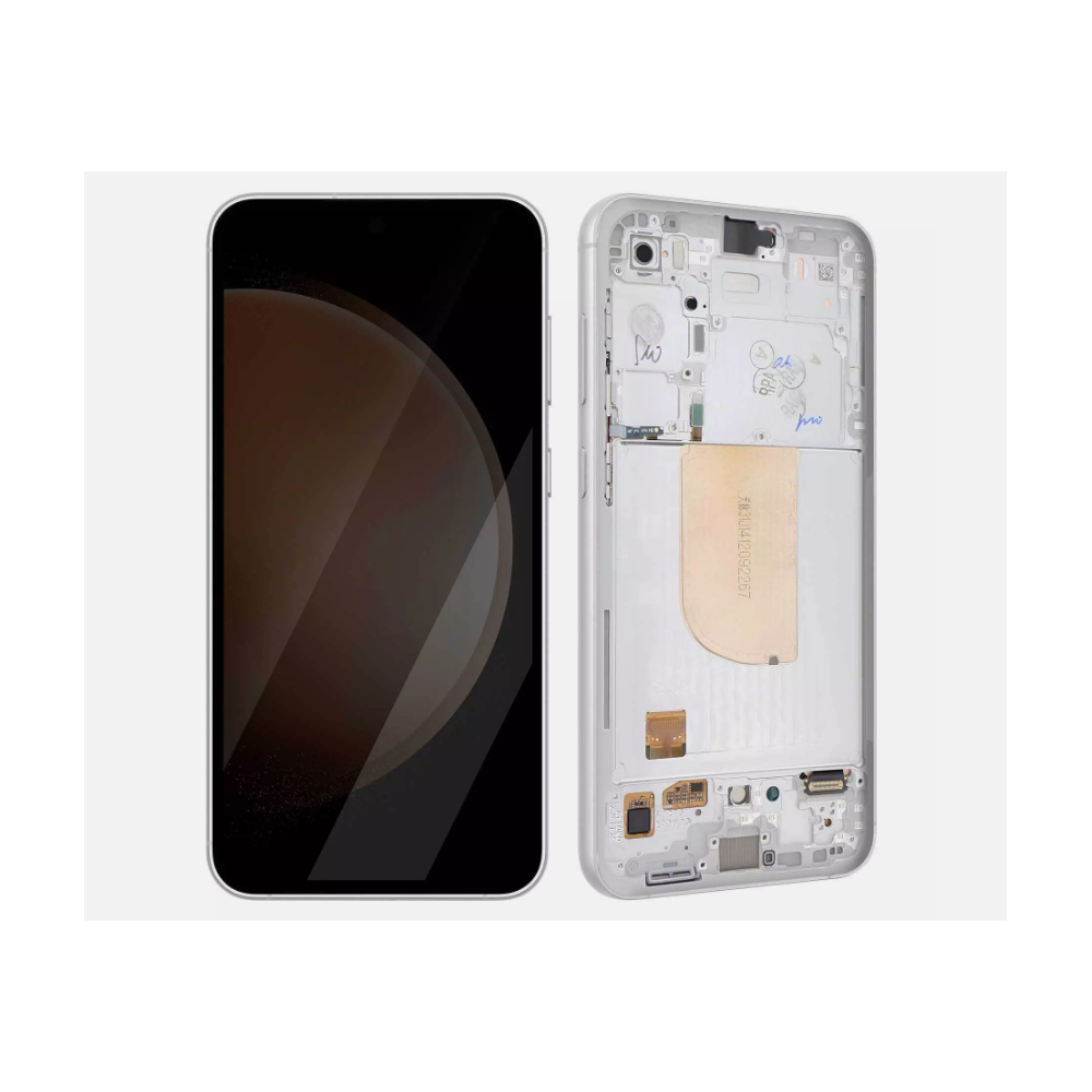 Pantalla para Samsung F711/S23 FE 5G Con Marco Blanco (Original Service Pack)
