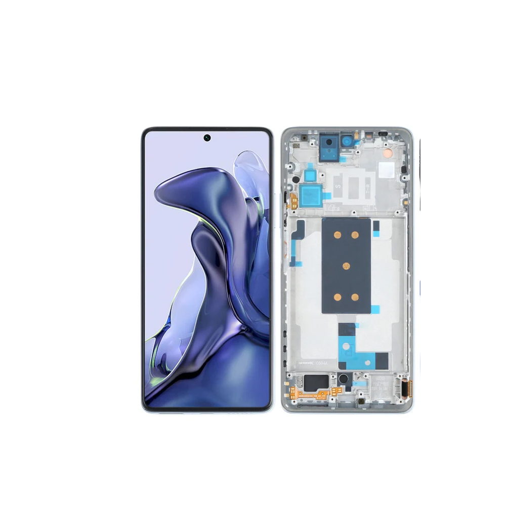 Pantalla para Mi Mi 11T/11T Pro Con Marco Plata (OEM Original)