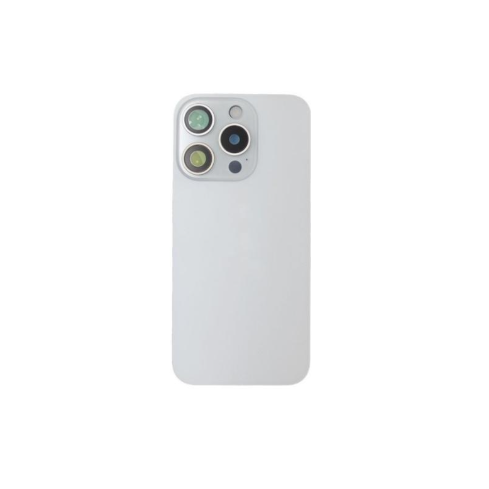Tapa trasera  para  iPhone 15 Pro  Con Lente de Cámara Blanco+Magsafe