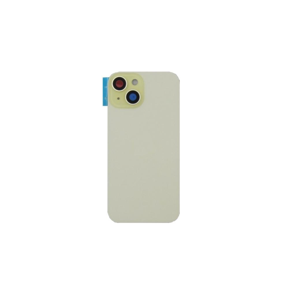 Tapa trasera  para  iPhone 15  Con Lente de Cámara Amarillo+Magsafe
