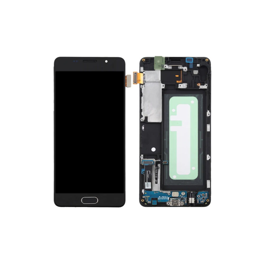 Pantalla completa para Samsung A5 2016 (A510) Con Marco Negro (Original Service Pack)