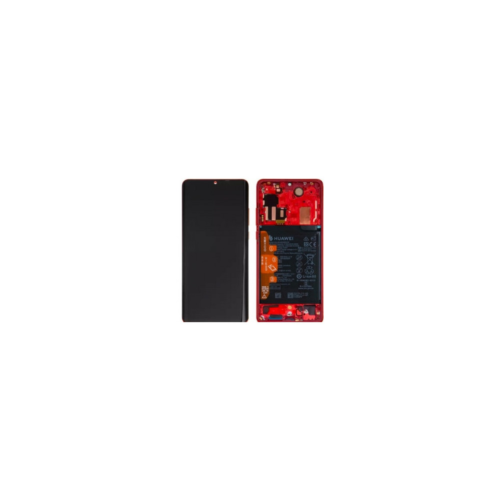 Pantalla para Huawei P30 Pro con marco Amber Sunrise(Rojo) Original Servicepack