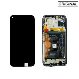 Pantalla completa para Huawei P40 Lite (2020) JNY-L21A Con Marco Negro (Original Service Pack)