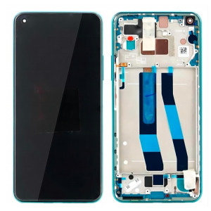 Pantalla para Xiaomi Mi 10 Lite 5G con Marco Verde (Original Service Pack)