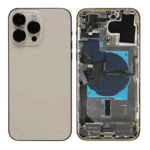 Chasis con Tapa para Iphone 14 Pro Max con lentes y MagSafe Oro