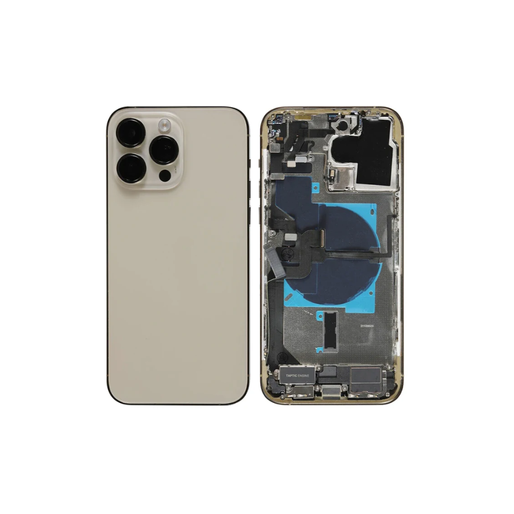 Chasis con Tapa para Iphone 14 Pro Max con lentes y MagSafe Oro