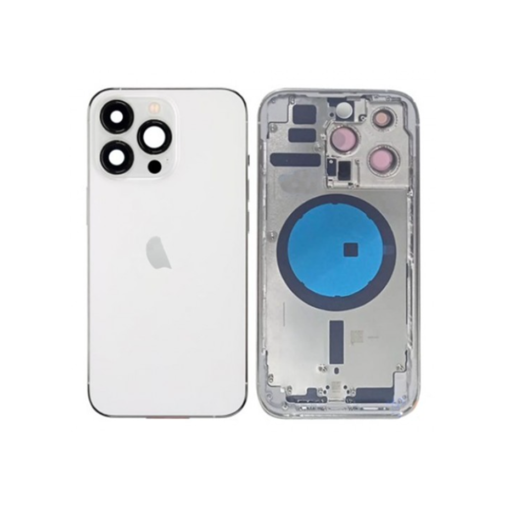 Chasis con Tapa para Iphone 14 Pro con lentes y MagSafe Blanco