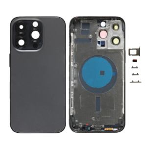 Chasis con Tapa para Iphone 14 Pro con lentes y MagSafe Negro
