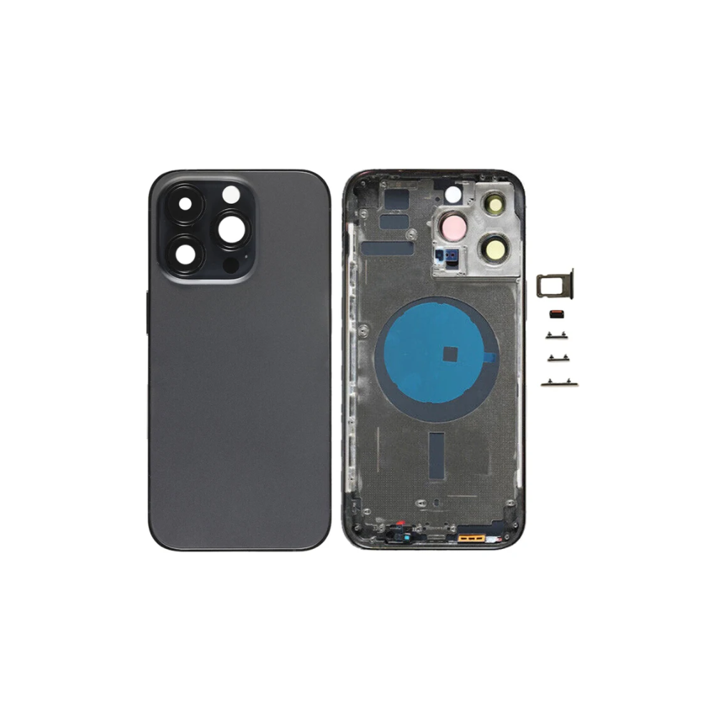 Chasis con Tapa para Iphone 14 Pro con lentes y MagSafe Negro