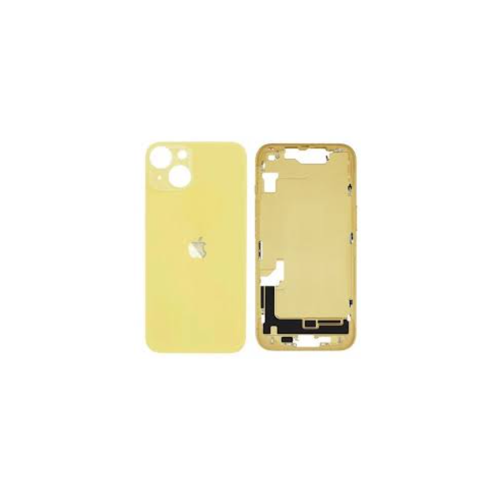 Chasis con Tapa para Iphone 14 Plus con lentes y MagSafe Amarillo