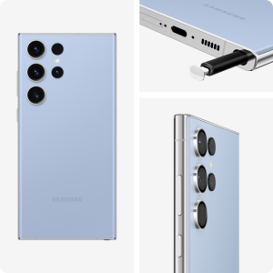 Pantalla Samsung S23 Ultra/S918 Con Marco Azul Claro/Lima (Original Service Pack)