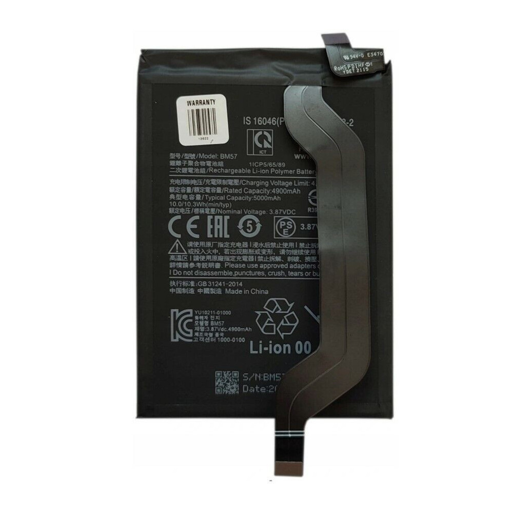 Bateria para Redmi Note 10 / Redmi Note 10 Pro / Poco X3 GT (BM57)