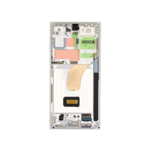 Pantalla Samsung S23 Ultra/S918 Con Marco Crema (Original Service Pack)